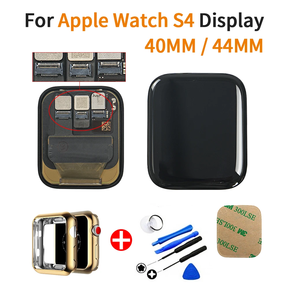 LTE/ GPS для Apple Watch Series 4 ЖК дисплей часов серии с клейким покрытием + чехол из ТПУ