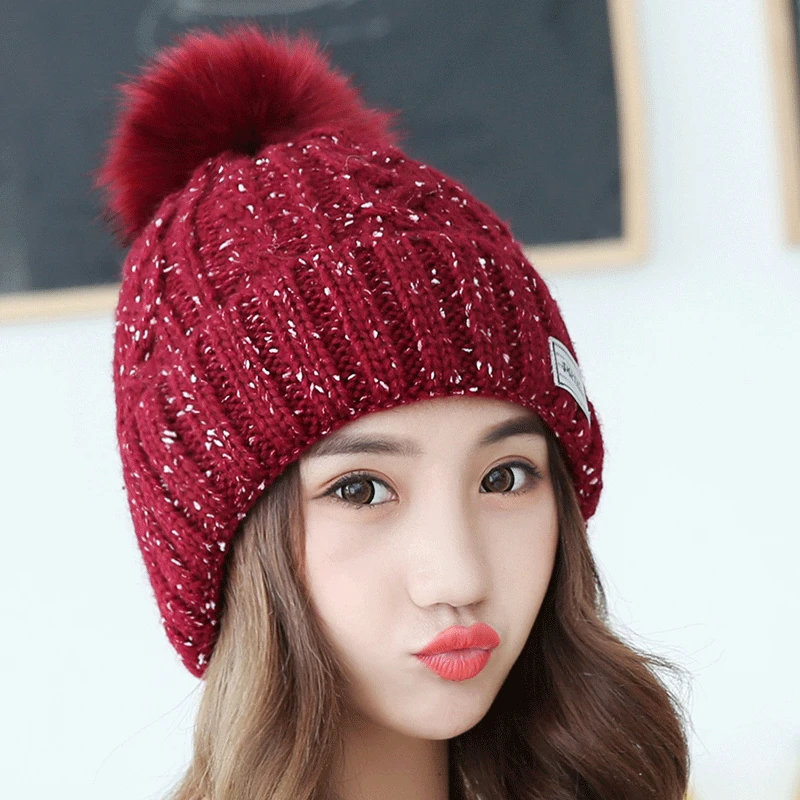 Новая модная женская и мужская зимняя вязаная шапка Skuilles Beanies для женщин Шапки Балаклава унисекс зимняя шапка мужская брендовая шапка - Цвет: red