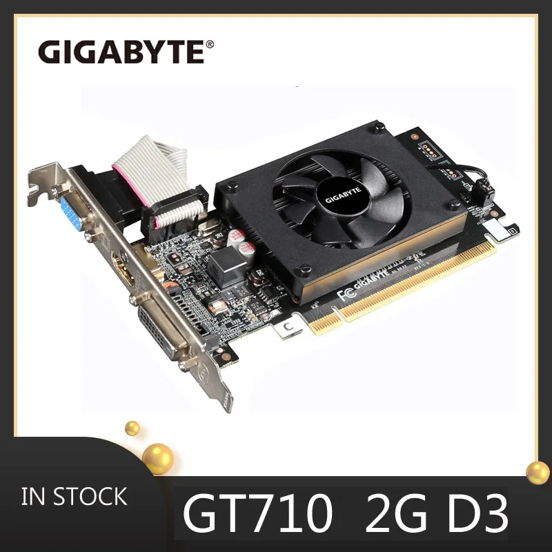 

Игровая компьютерная видеокарта Geforce gt 710 2g 64bit gddr3 300w для dell/lenovo PC no gt 710 730 740 1050ti