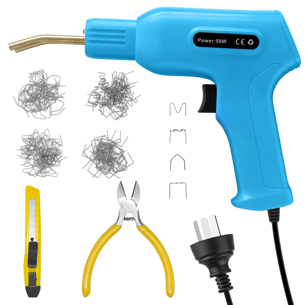 

50W Hot Stapler Plastic Welding Machine Car Bumper Repair Kit Plier Wave Staples Welding PVC Repairing Machine Welder Gun