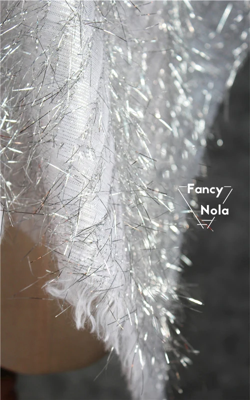 Серебристая блестящая Марля с объемным изображением Ежика модная дизайнерская