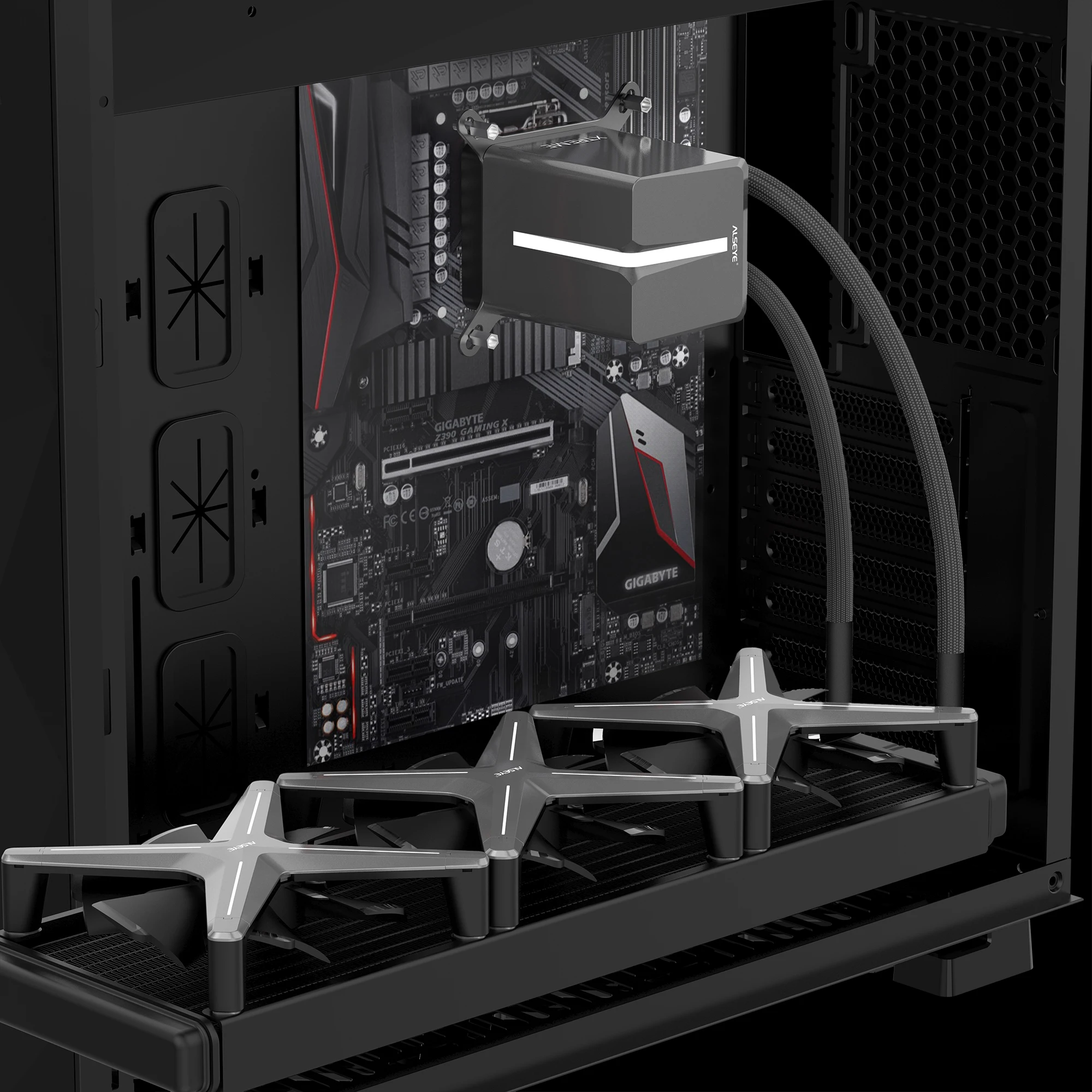 Охладитель жидкости серии ALSEYE XTREME AIO X360 регулируемое RGB Освещение для LGA