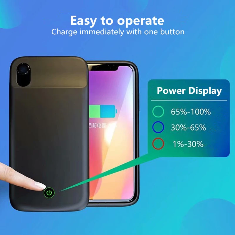 Ext power 5000 мАч тонкий противоударный чехол для зарядного устройства для iPhone XR XsMax перезаряжаемый внешний аккумулятор для iPhone X XS чехол