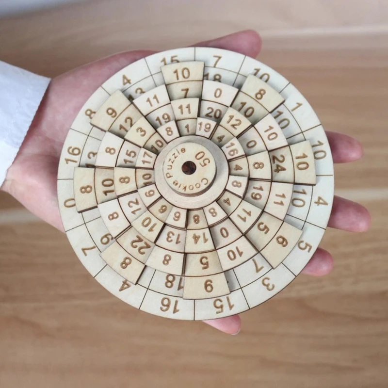 

Wooden Puzzle Toy High Difficulty Mathematical Brain Teasers Toys Family Game R9JD