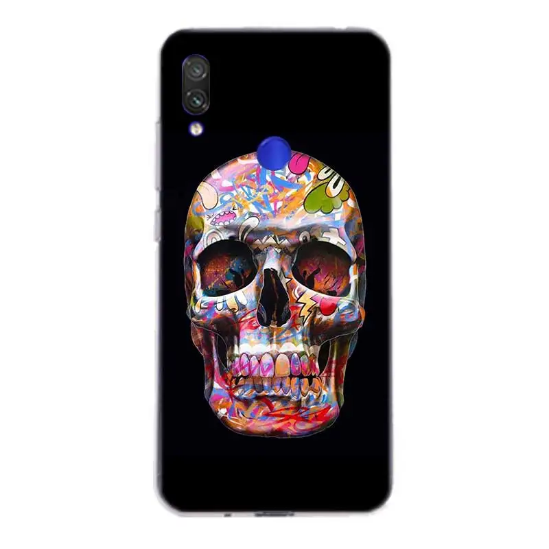 Цвет Череп силиконовый чехол для спортивной камеры Xiao mi Red Note 7 6 Pro 5 4 4X K20 7A Y3 S2 5A 6A Xio