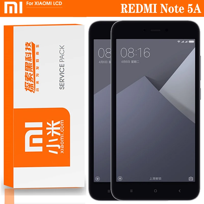 Оригинальный ЖК дисплей 5 дюйма с рамкой для Xiaomi Redmi Note 5A экран Prime Y1 / Lite запасные
