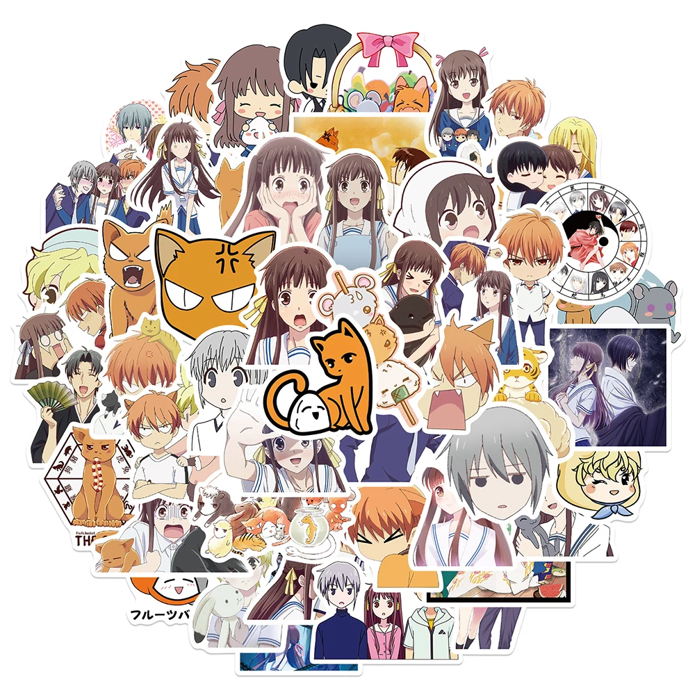 

10/30/50PCS Cool Anime Fruits Basket Cartoon Stickers DIY Car Bike Travel Luggage Phone Guitar Waterproof Graffiti Sticker Decal