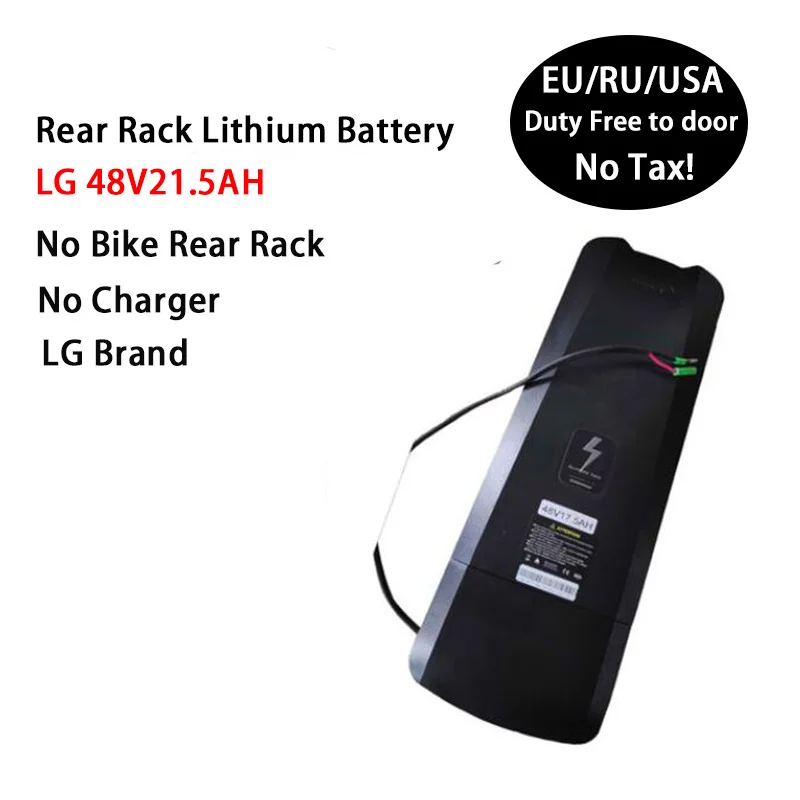 LG 48V21.5AH NO Rack Электрический велосипед eBike 48V 52V 250 w-1000 w 48V 21AH с задней батареей Bafang BBS01 BBS02 - Цвет: LG 48V21.5AH NO Rack