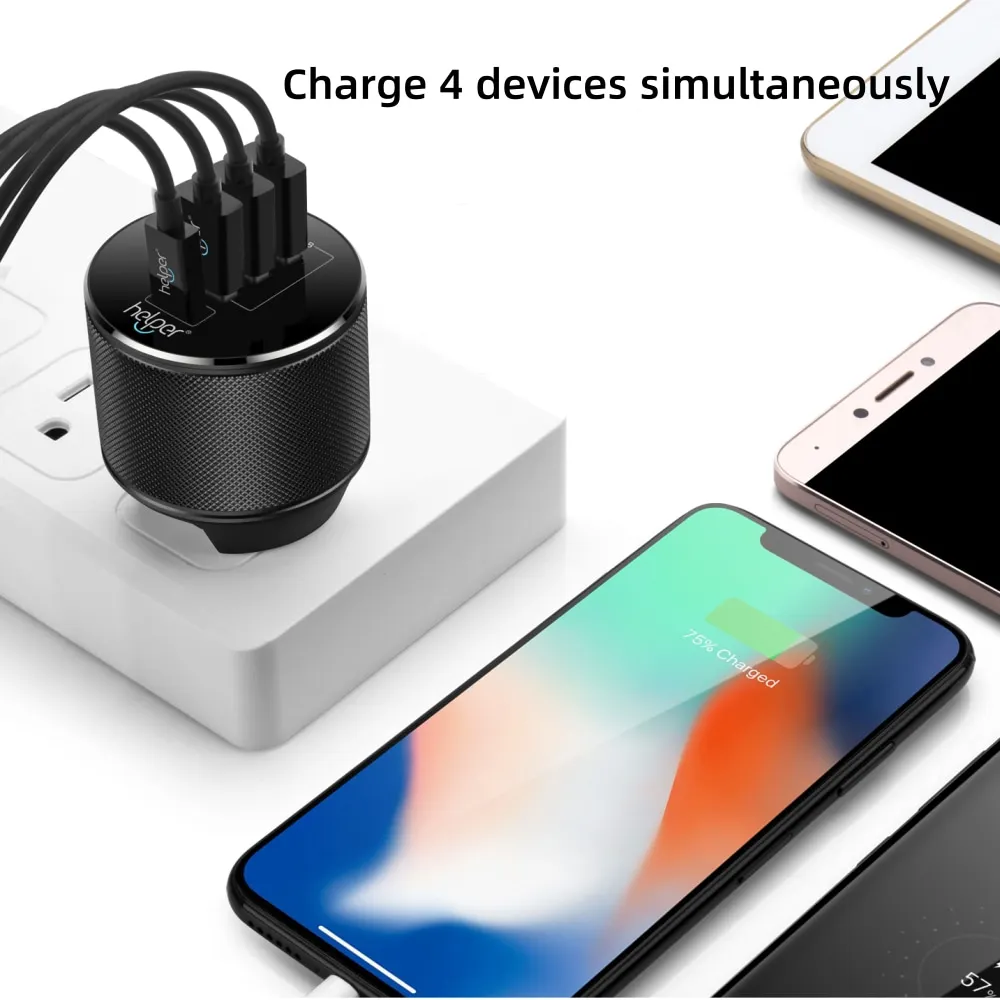 usb c 4 port usb charger with eu uk au travel plug for iphone android like galaxy s6 s7 s9 iphone 6s 7 plus xiaomi and more free global shipping