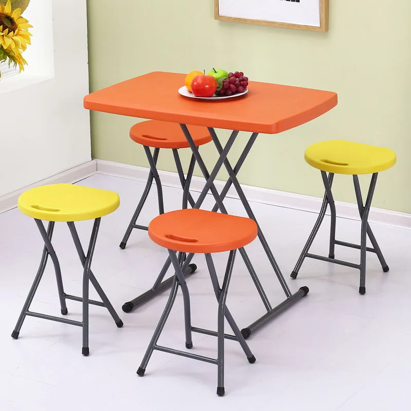 Складной стол простой бытовой маленький многоцелевой пластиковый обеденный для