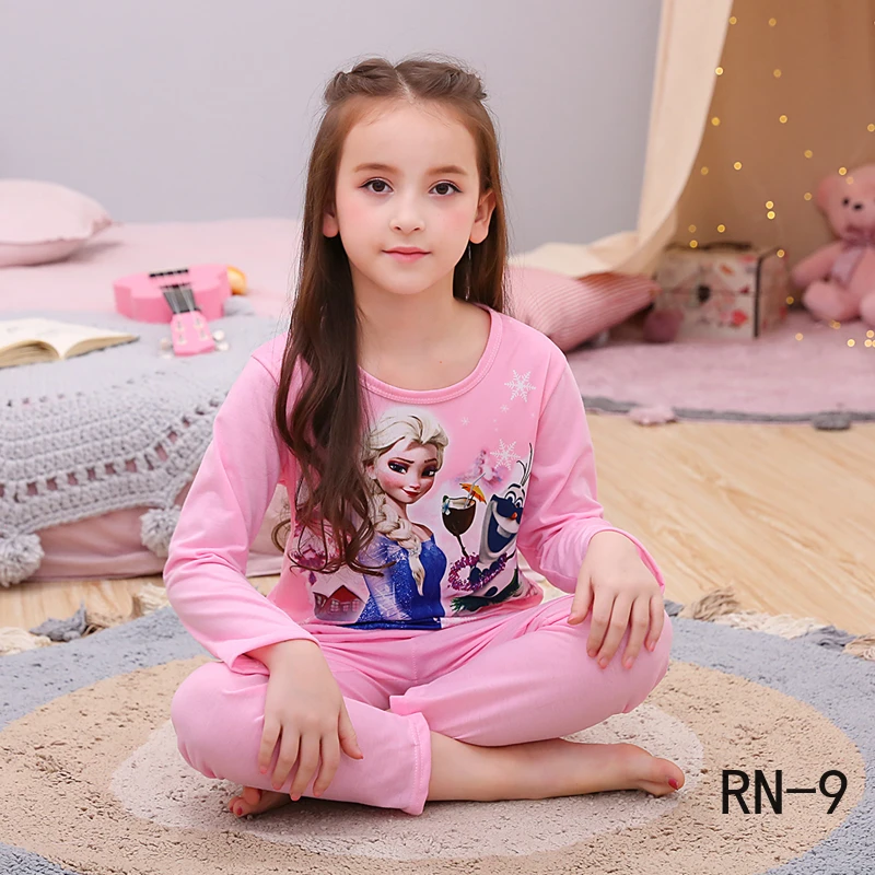 Модная детская пижама с героями мультфильмов комплект одежды для сна отдыха