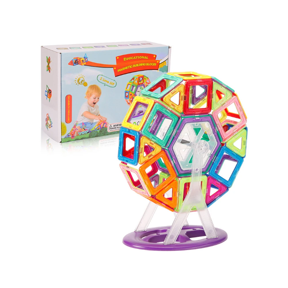 68 шт. магнитный Строительный набор магнитные строительные блоки треугольник