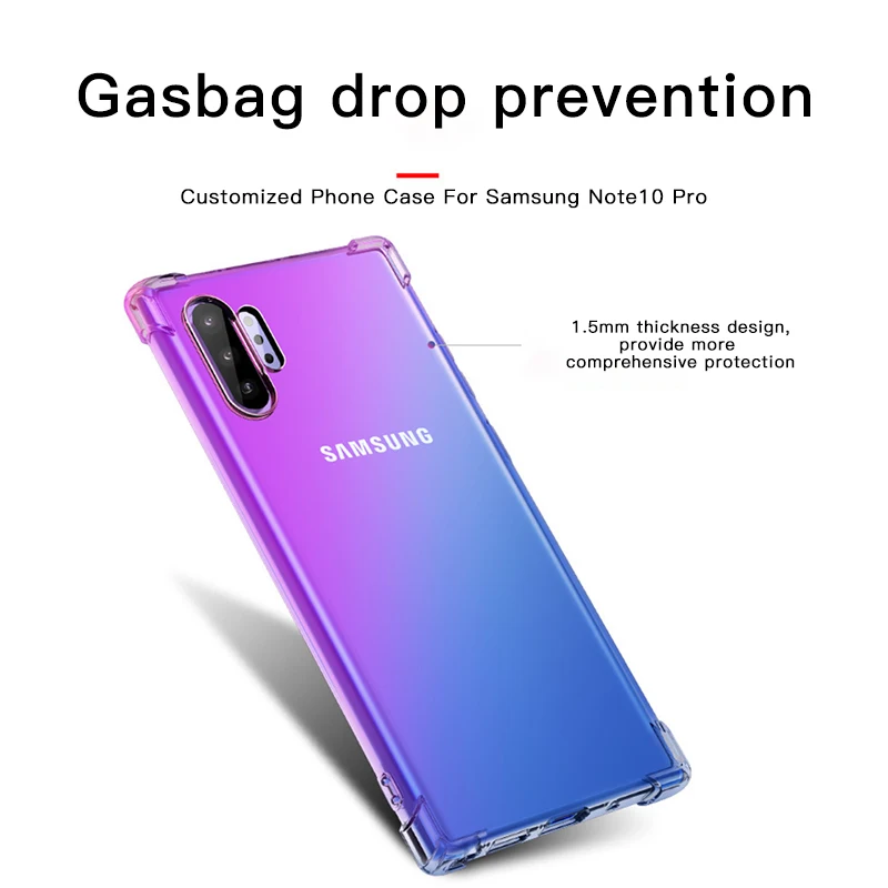 ! ACCEZZ Роскошный Шикарный цветной чехол для samsung Galaxy Note 10 + TPU мягкий ультра тонкий