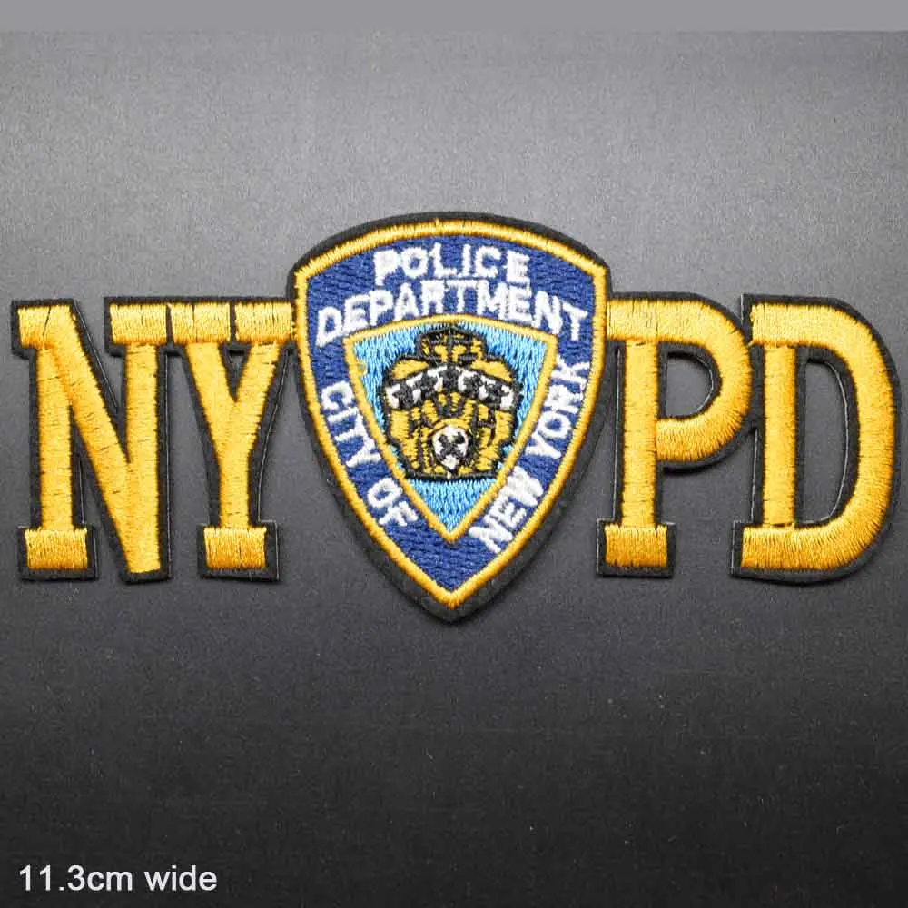 NYPD Нью-Йоркский отдел полиции, железные вышитые нашивки для одежды, наклейки для одежды, одежда оптом