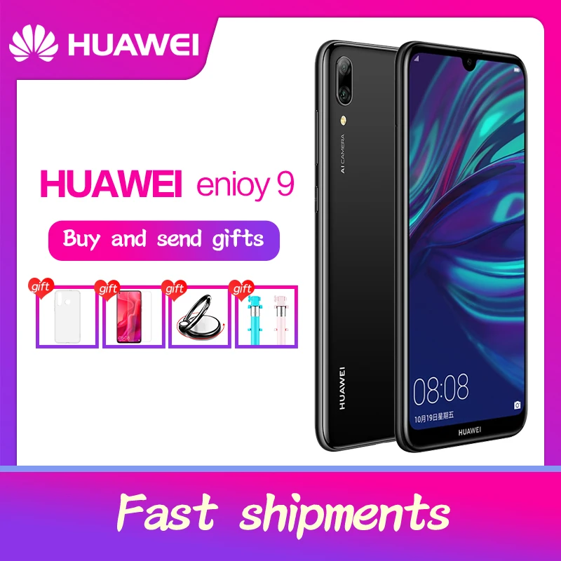 Глобальная прошивка Huawei Enjoy 9 смартфон 6 26 дюймов Android 8 1 Восьмиядерный мобильный