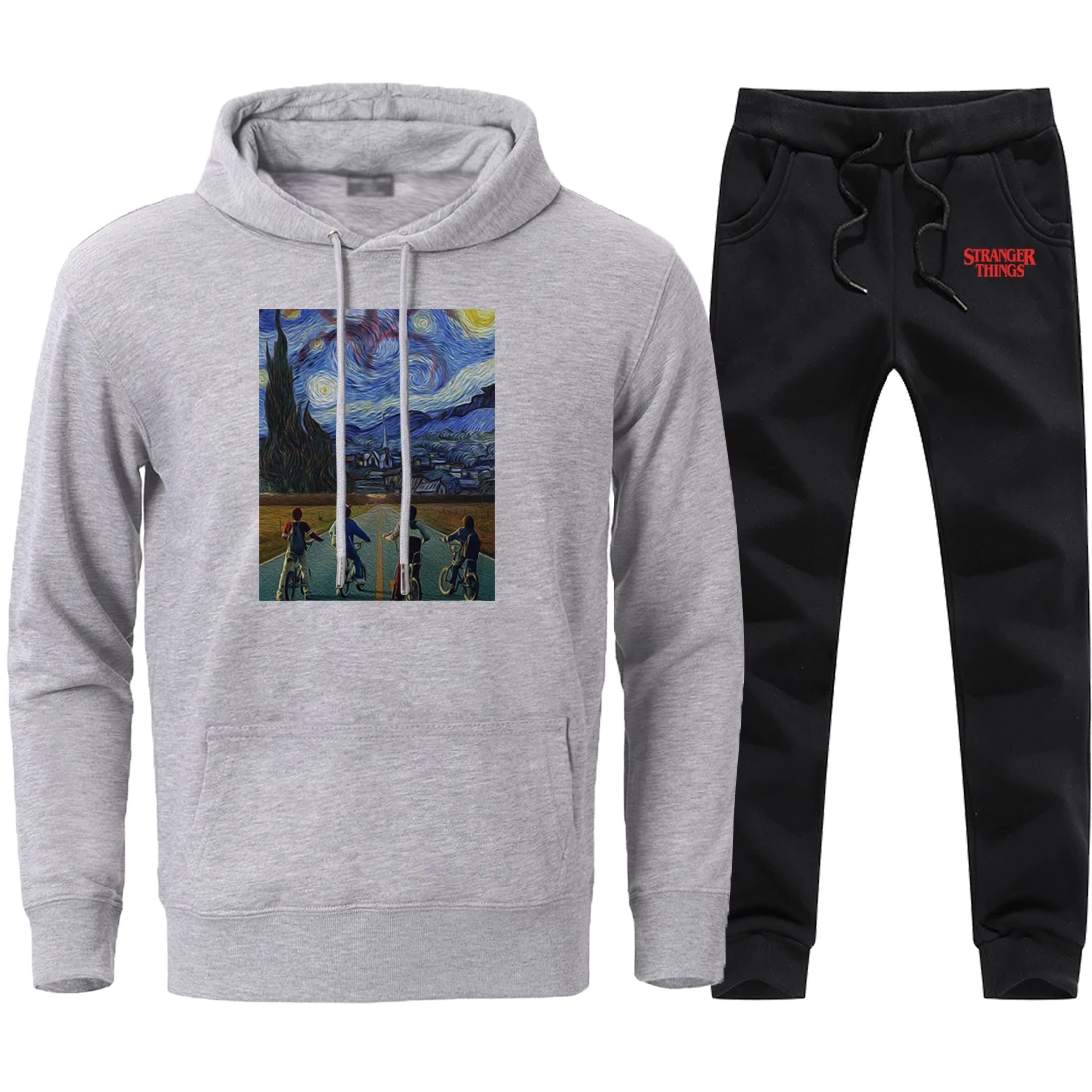 Мужские осенние комплекты из 2 предметов странные вещи Лидер продаж