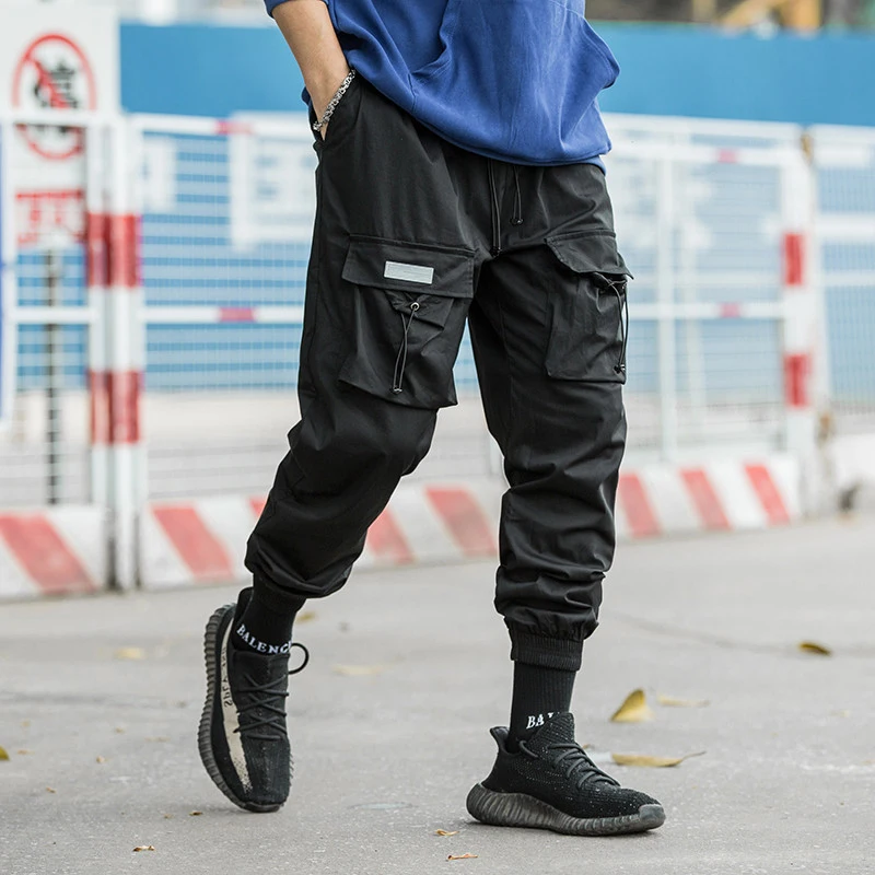 Новинка 2019 мужские Модные осенние хлопковые брюки Комбинированные в стиле хип