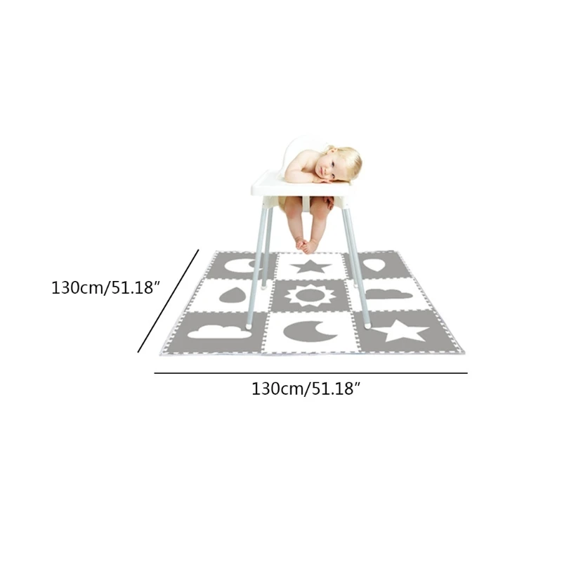 

Infant Anti-slip Mat Foldable Waterproof High Chair Floor Protector Mats For Kids Climbing Gaming Playing P15C