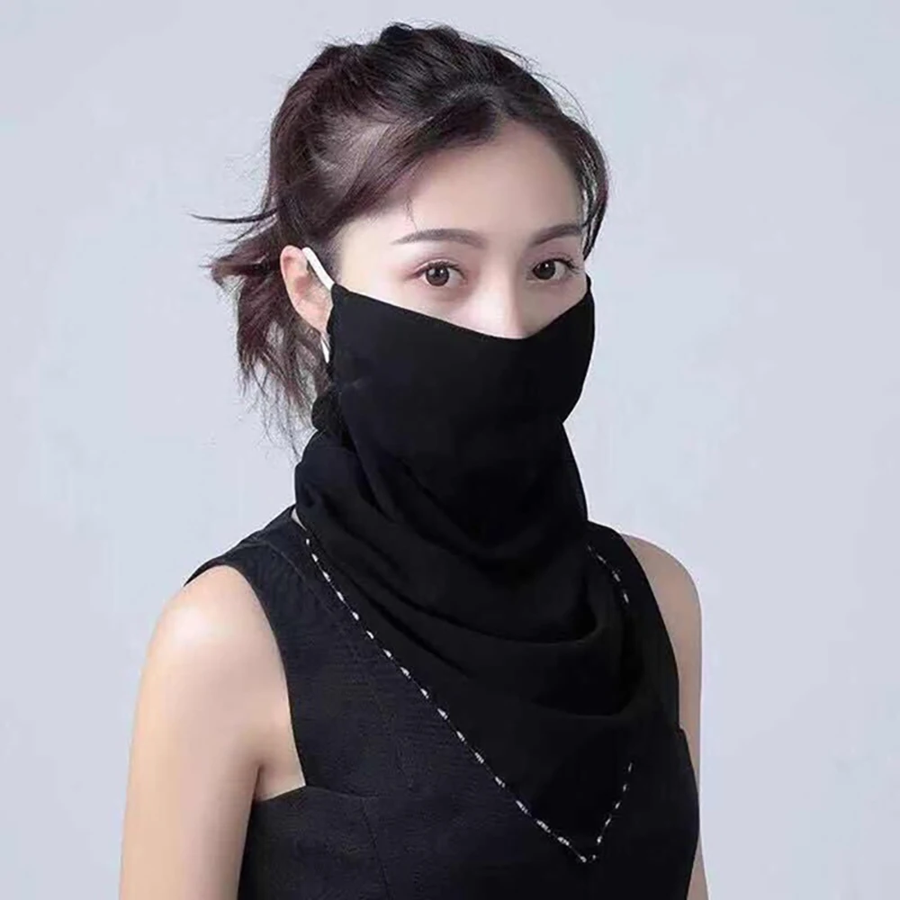 

1/3pcs Outdoor Cycling Summer Anti-UV Scarf Neck Mouth Ice Silk Cover Veil Shawl Motorcycle Bandana Summer Outdoor Scarf