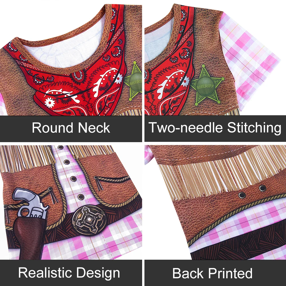 Костюм ковбоя пирата мариачи для женщин Хэллоуин 3D забавная футболка Марди Гра