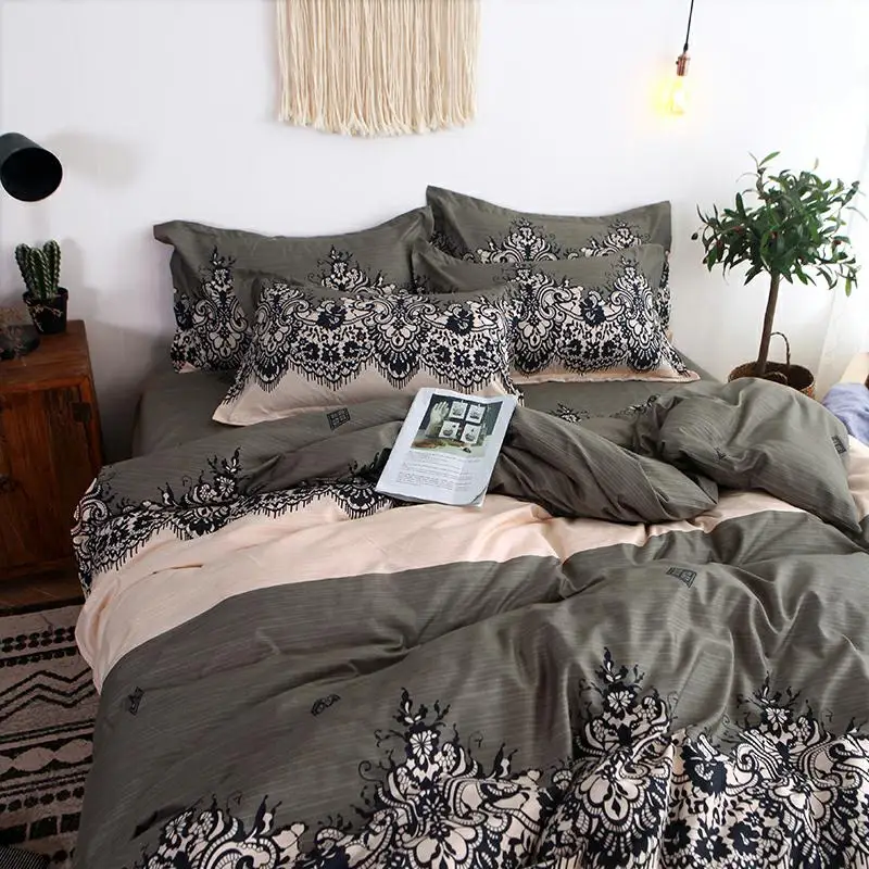 Комплект постельного белья из мягкого хлопка для взрослых и детей односпальный