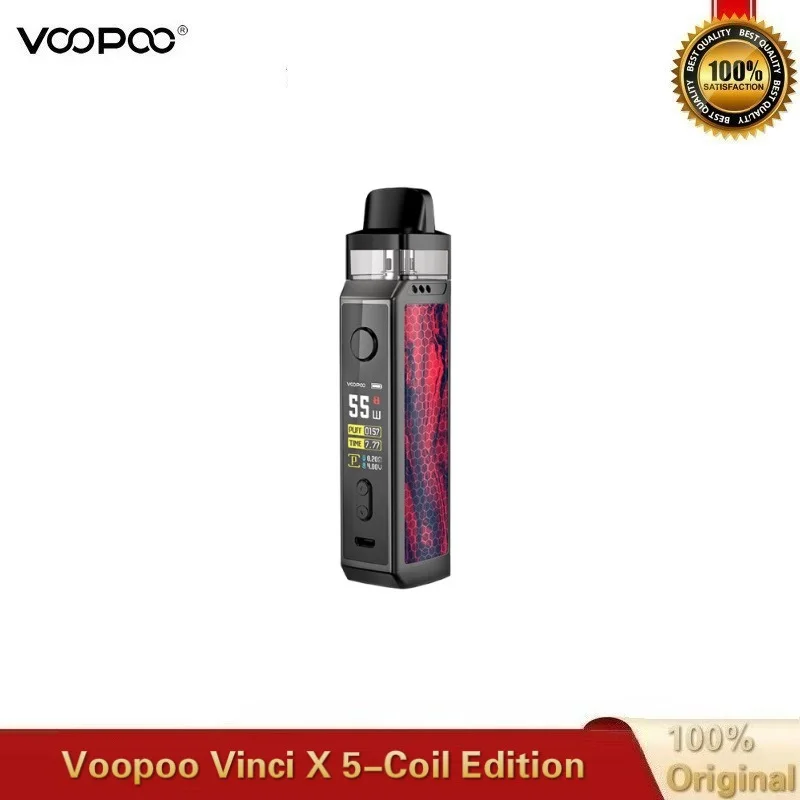 Оригинальный набор VOOPOO VINCI X Pod работает от одной батареи 18650 с двойной катушкой