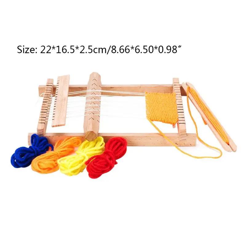 

Wooden Children DIY Weaving Loom Hand Sewing Knitting Machine Educational Toys for Kids