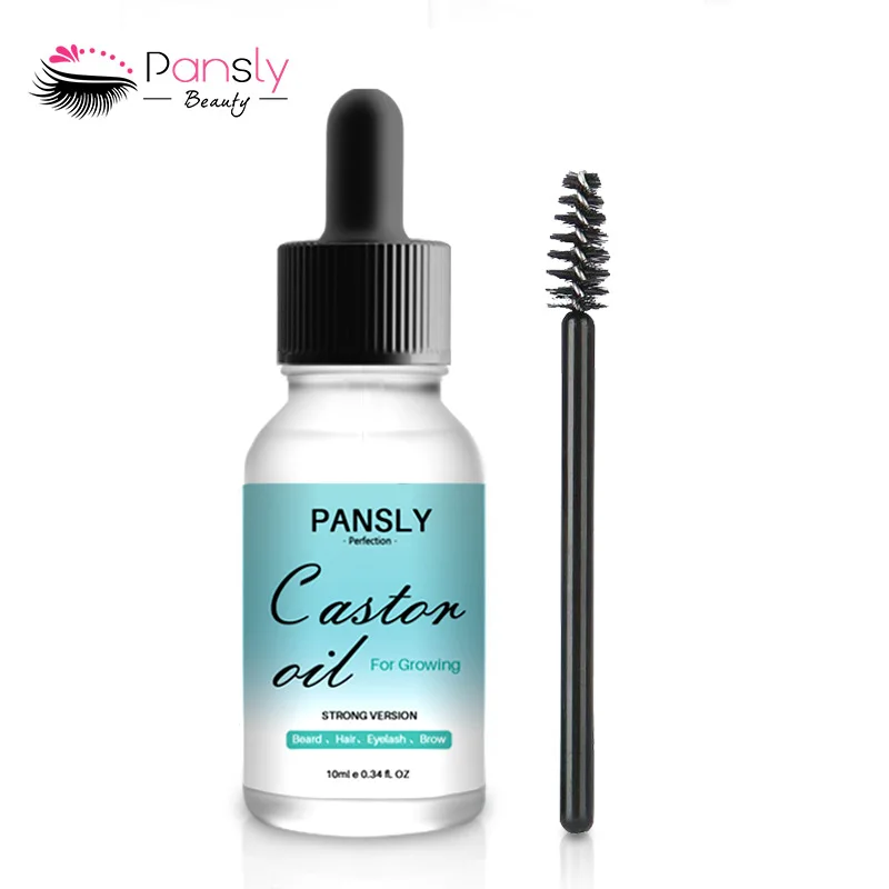 

PANSLY Castor Oil Eyebrow Eyelash Growth Treatment Lash Lift Essential Oil Base Oils Hair Beard Care