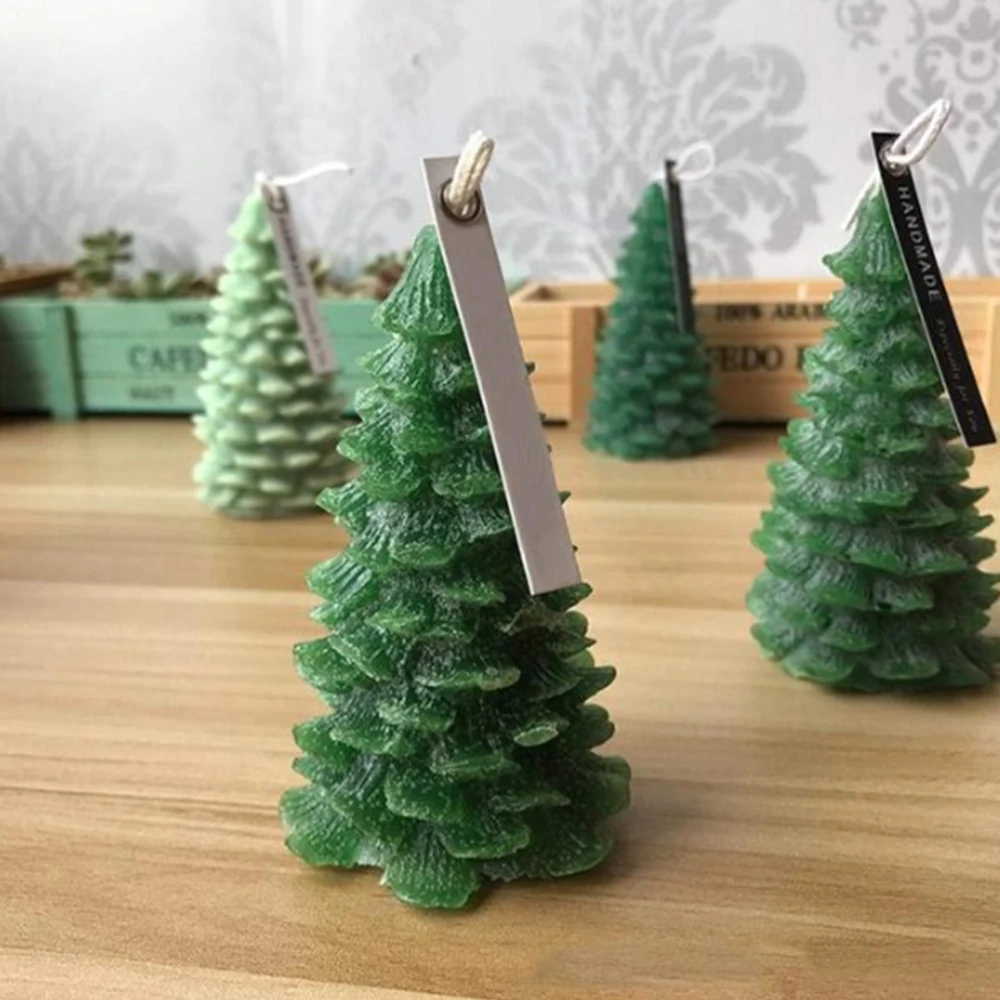 Силиконовая форма 3D в виде рождественской елки Санта-Клауса свечи сделай сам