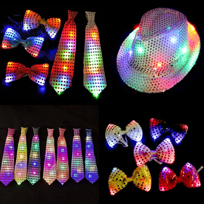 Женские и мужские дети светодиодные со сверкающими стразами шляпа для джаза