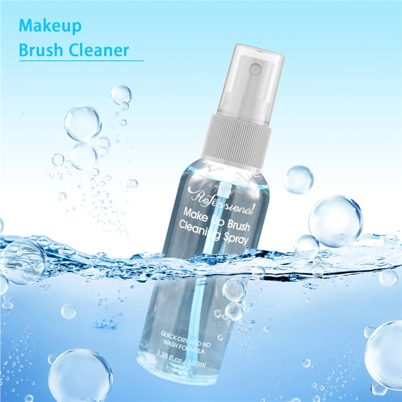 

100ml Professional Makeup Brush Cleaner Spray Instantly Deep Cleaning Quick-Dry No-Wash Remove Cosmetic Stains Liquid