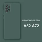 A52 A72 4G 5G A52 A72 корпус чехол из жидкого силикона мягкий камера защитная крышка для Samsung Galaxy A52 A72 52 72 5G 4G самсунг а52 а72 чехлы