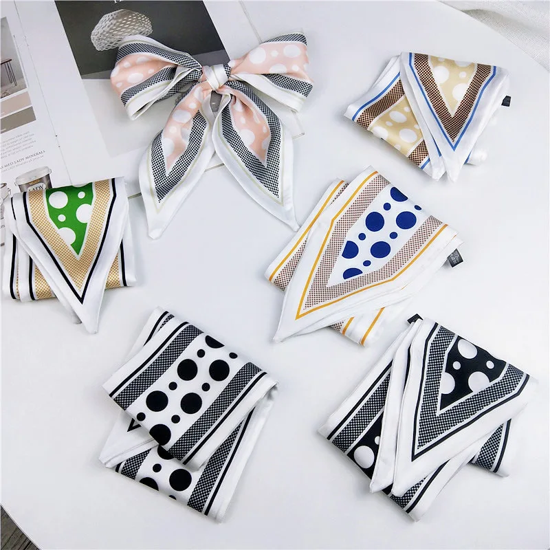 Новый женский шарф в горошек на шею многоцелевой голову аксессуары для