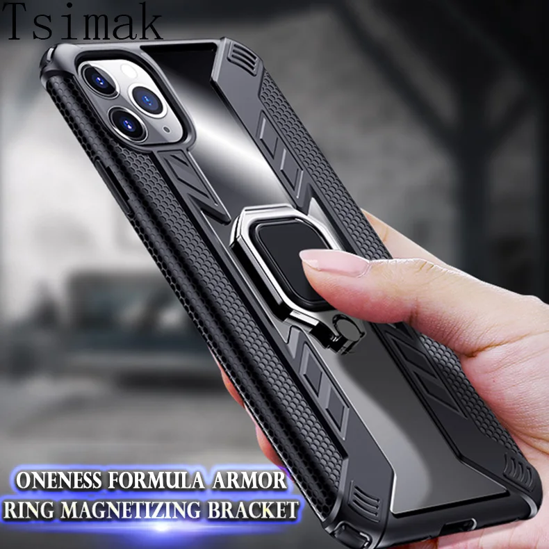 Чехол для iPhone 11 Pro Max XS XR X противоударный автомобильный держатель бронированная