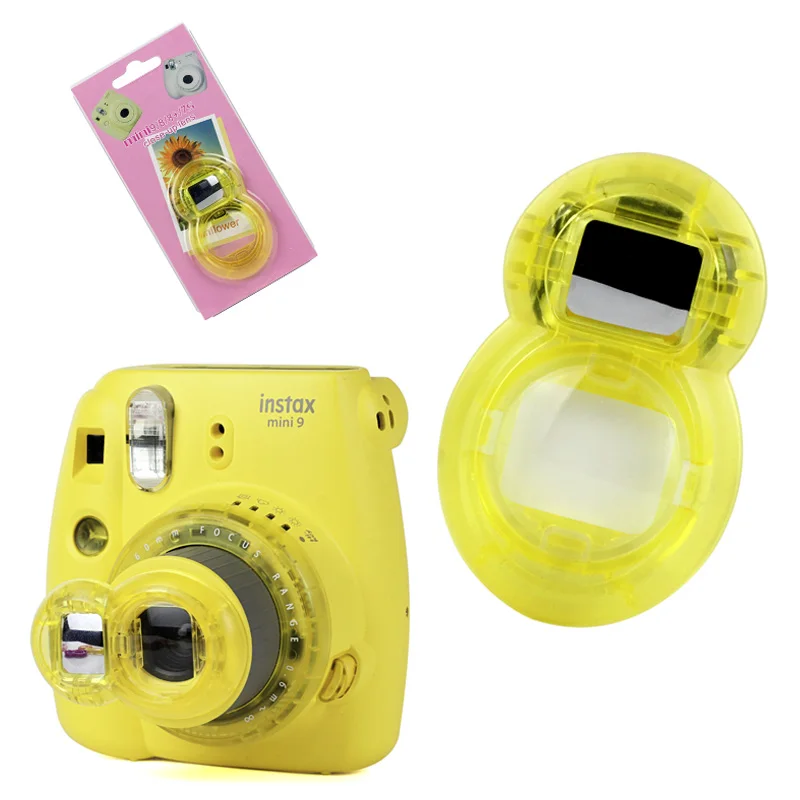 Jelly yellow Для Fujifilm Instax camera Mini 9 Mini 8 Mini 7s PIC-300 пленочный объектив крупным планом с зеркалом для селфи с милым классическим дизайном - Цвет: Jelly yellow