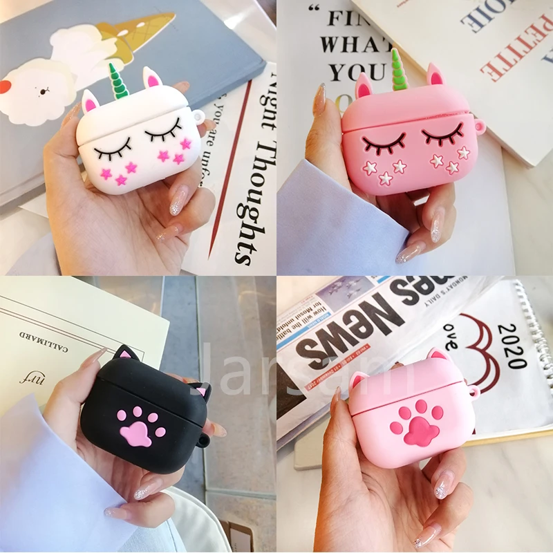 

cute Pink Horse For AirPods Pro Case Silicone Wireless Headphone Case Earphone For Airpods 3 pro Case Cover accessories Pro