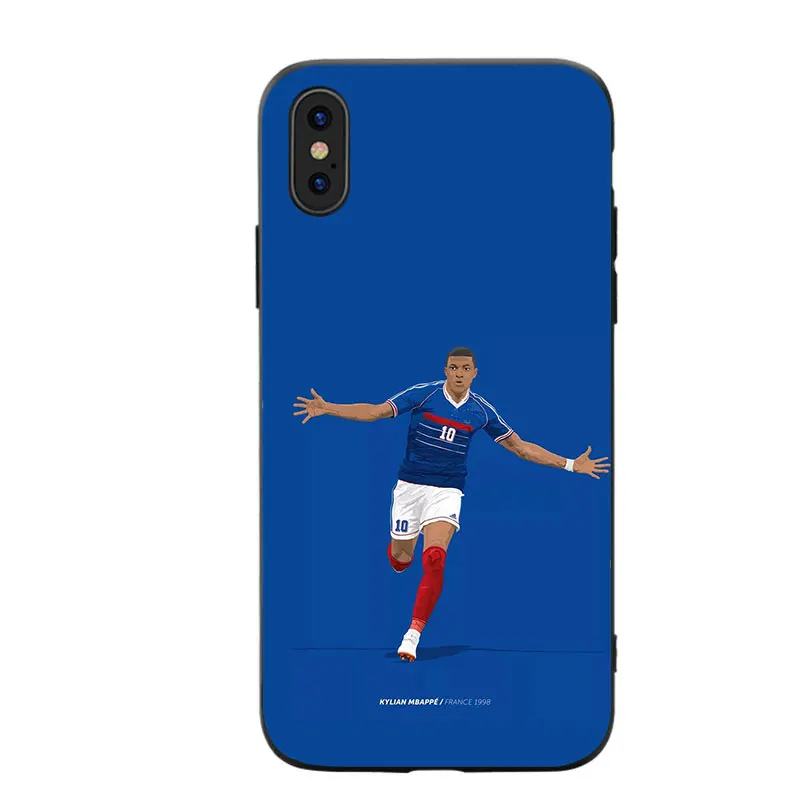 RKQ Футбольная звезда Mbappe Джерси Мягкий силиконовый чехол для телефона для iPhone 5S, SE 6 6S 7 8 Plus X XS XR 11 Pro Max TPU чехол - Цвет: A1048