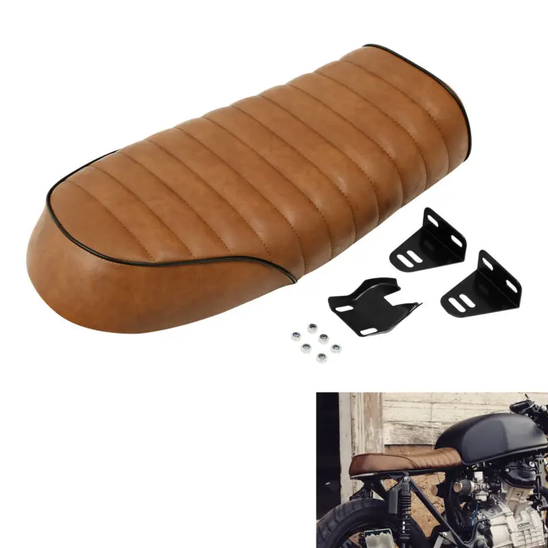 Мотоциклетное универсальное винтажное седло для Кафе Racer Flat Hump подходит Honda CB Suzuki