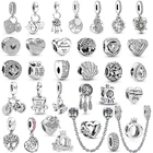 2 шт.Лот Серебряный цвет блестящая корона перо любовь бусины подвеска брендовые браслеты ожерелья для женщин Специальное предложение