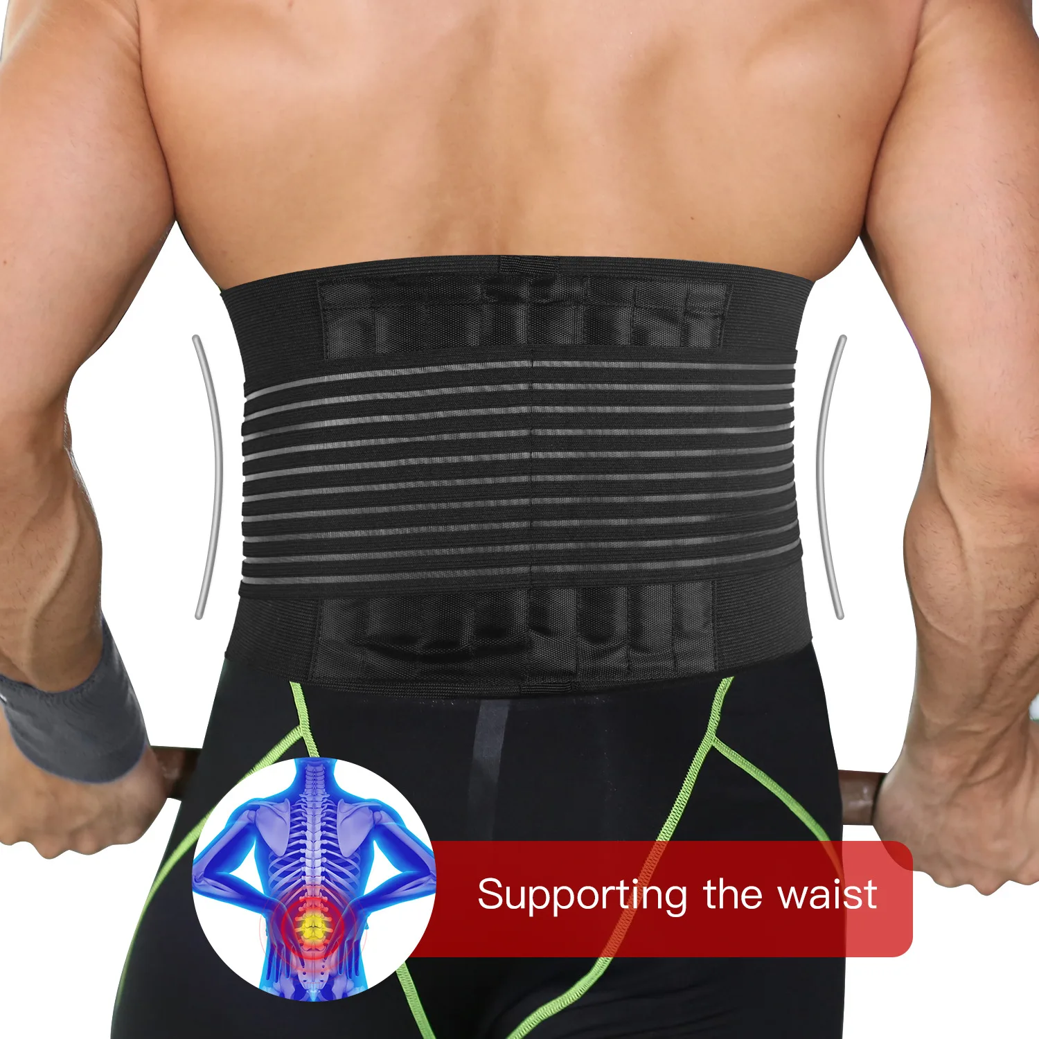 

Waist Support Orthopedic Corset Back Support Belt Men Back Brace Belt Fajas Lumbares Ortopedicas Protection Spine Support Belt