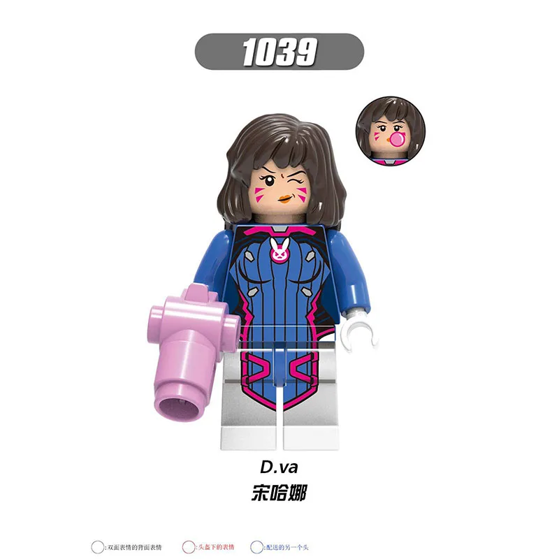 D. Va Reinhardt Wilhelm Jesse. Mccree Reaper симада хензо Мерси солдатик 76 фигурки экшн строительные