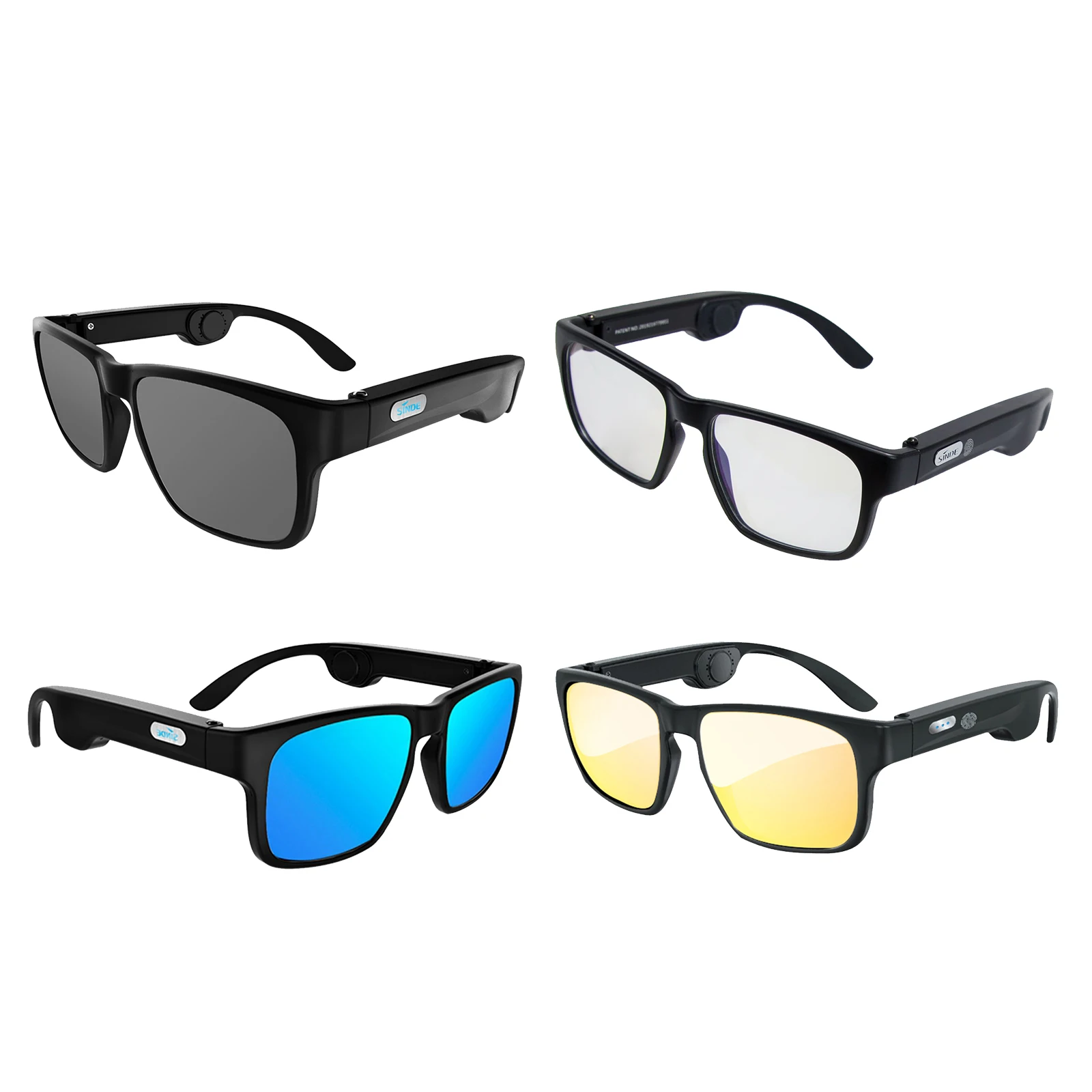 구매 골전도 안경 선글라스 블루투스 헤드폰, 방수 및 전체 UV 렌즈 보호