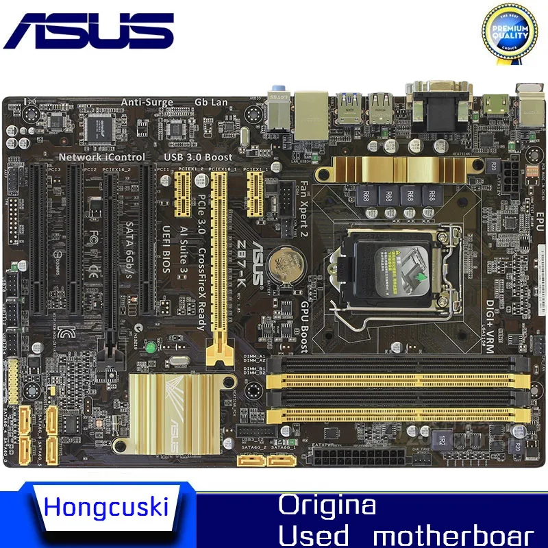 Для ASUS оригинальная материнская плата Socket LGA 1150 DDR3 Z87 SATA3 USB3.0 настольная материнская плата