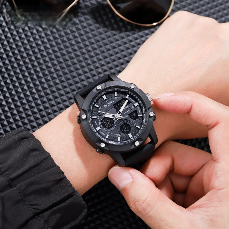 

1757 Quartz Watch Mens Watches Men Wristwatches Fashion 100M Waterproof Swim Sport Stopwatch Men Watch LED Reloj Hombre