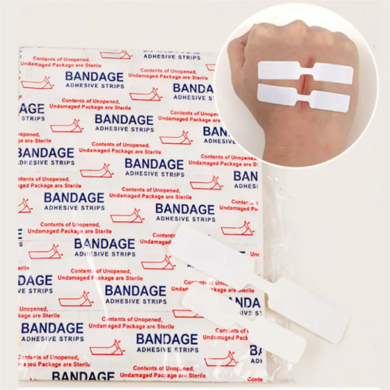 

10Pcs/Pack 1 x 4.5cm Waterproof Breathable Band Aid Butterfly Adhesive Band Aid Wound Closure Adhesive Bandages Emergency Kit