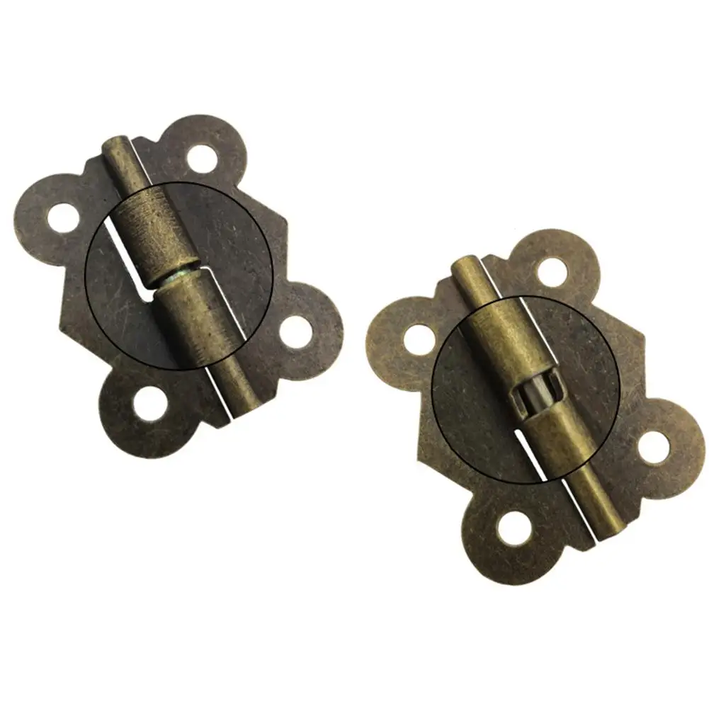 10pcs Mini Butterfly Door Hinges 20mm x17mm Bronze Cabinet Drawer Jewellery Box Decorate Hinge For Furniture Hardware | Обустройство