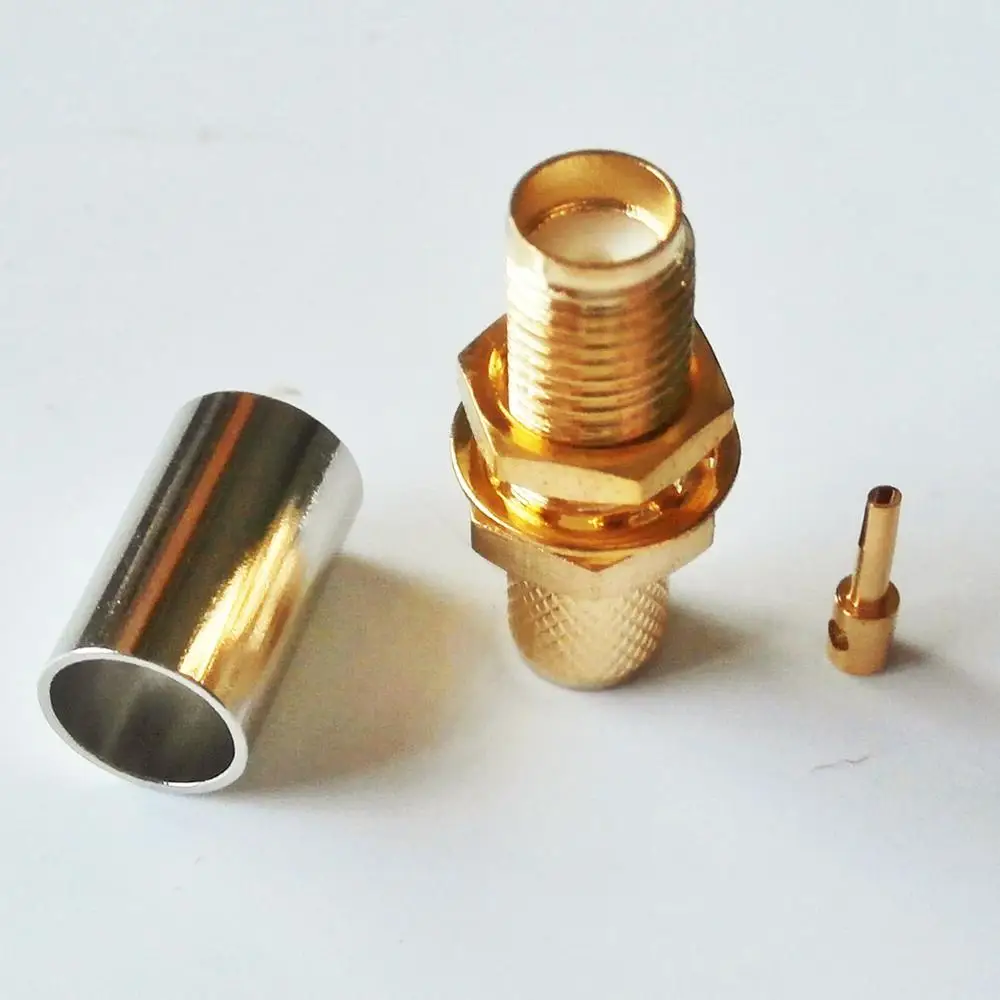 1 шт. высококачественный RF разъем SMA Гнездовой обжимной для RG8X RG-8X RG59 LMR240 кабель с