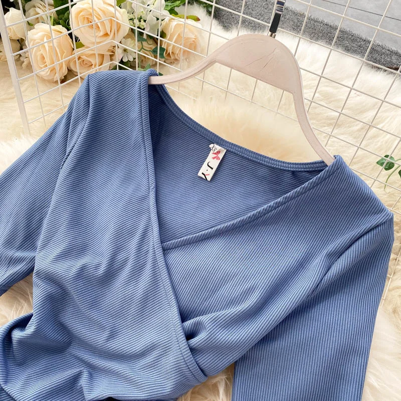 

Женское платье с рюшами и кулиской, летнее облегающее пикантное вечернее платье с коротким рукавом и V-образным вырезом, однотонное уличное ...