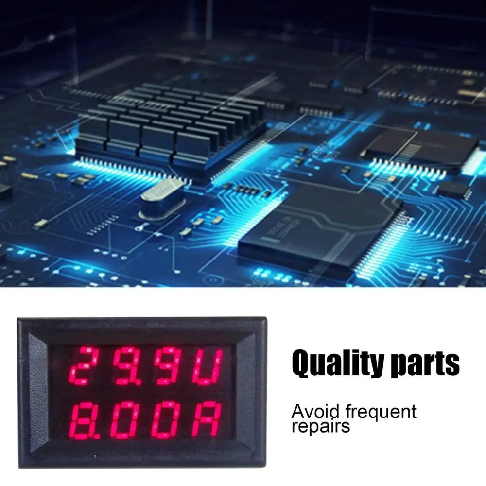 Электронный цифровой вольтметр амперметр постоянного тока 0-200 в двойной