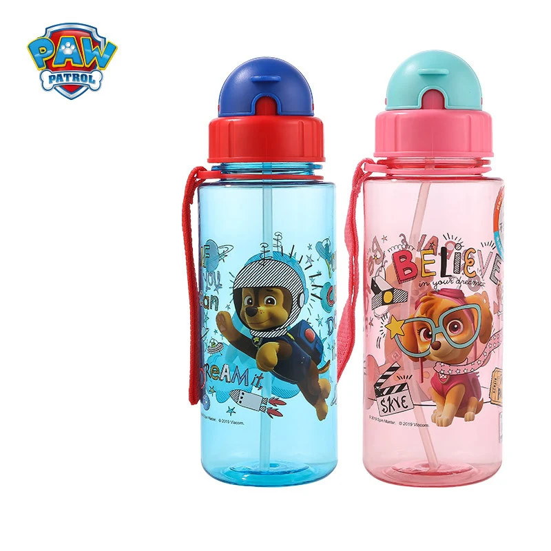 Подлинный Щенячий патруль 500 мл для детей начальной школы пластиковая соломенная